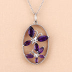2.12 Carat Genuine Amethyst .925 Sterling Silver Pendant