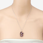 2.12 Carat Genuine Amethyst .925 Sterling Silver Pendant