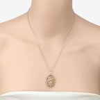 2.30 Carat Genuine Citrine .925 Sterling Silver Pendant
