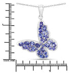 3.78 Carat Genuine Tanzanite .925 Sterling Silver Pendant