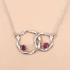 0.70 Carat Genuine Ruby .925 Sterling Silver Pendant