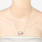 0.70 Carat Genuine Ruby .925 Sterling Silver Pendant