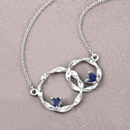 0.70 Carat Genuine Blue Sapphire .925 Sterling Silver Pendant