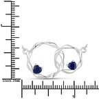 0.70 Carat Genuine Blue Sapphire .925 Sterling Silver Pendant