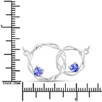 0.38 Carat Genuine Tanzanite .925 Sterling Silver Pendant