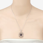 2.55 Carat Genuine Garnet .925 Sterling Silver Pendant