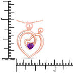 0.25 Carat Genuine Amethyst .925 Sterling Silver Pendant