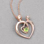 0.25 Carat Genuine Peridot .925 Sterling Silver Pendant