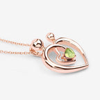 0.25 Carat Genuine Peridot .925 Sterling Silver Pendant