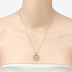 0.54 Carat Genuine Emerald .925 Sterling Silver Pendant