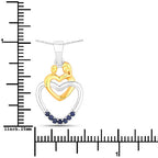 0.14 Carat Genuine Blue Sapphire .925 Sterling Silver Pendant