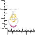 0.14 Carat Genuine Ruby .925 Sterling Silver Pendant
