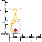 0.20 Carat Genuine Ruby .925 Sterling Silver Pendant