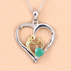 0.45 Carat Genuine Emerald .925 Sterling Silver Pendant