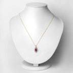 1.52 Carat Genuine Ruby and White Diamond 10K Yellow Gold Pendant