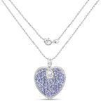 6.17 Carat Genuine Tanzanite .925 Sterling Silver Pendant
