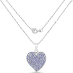 3.97 Carat Genuine Tanzanite .925 Sterling Silver Pendant