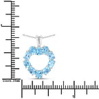 1.90 Carat Genuine Swiss Blue Topaz .925 Sterling Silver Pendant