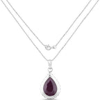 14.10 Carat Genuine Ruby .925 Sterling Silver Pendant