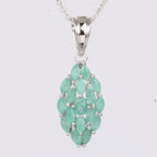 1.26 Carat Genuine Emerald .925 Sterling Silver Pendant