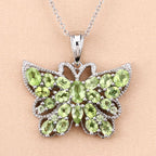 4.05 Carat Genuine Peridot .925 Sterling Silver Pendant