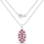 2.86 Carat Glass Filled Ruby .925 Sterling Silver Pendant
