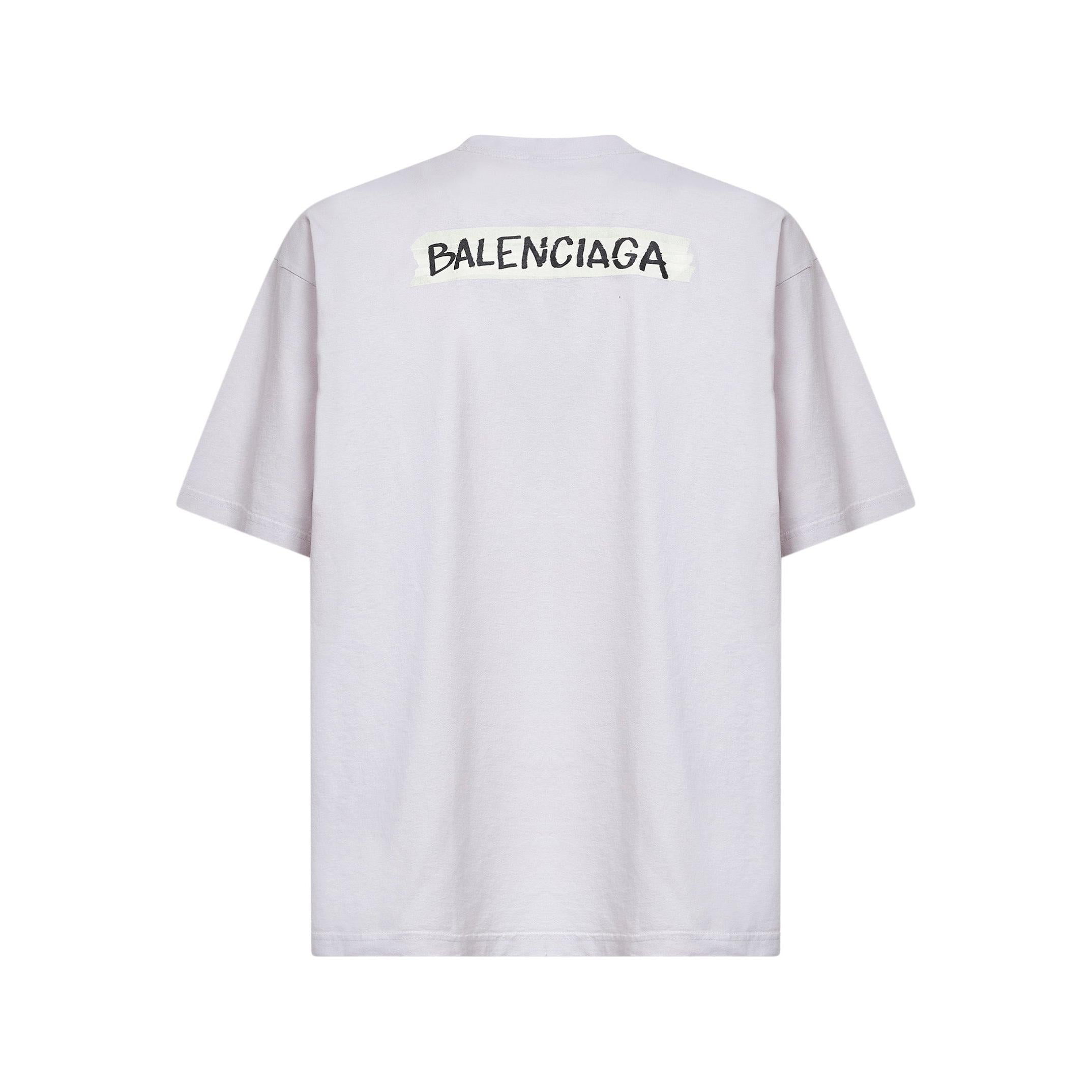 Balenciaga Grey Masking Tape T-Shirt