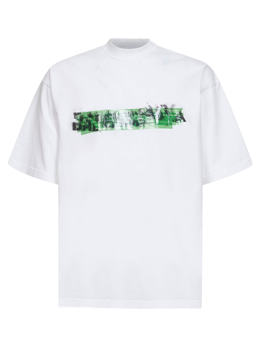 White Messy Spray T-Shirt