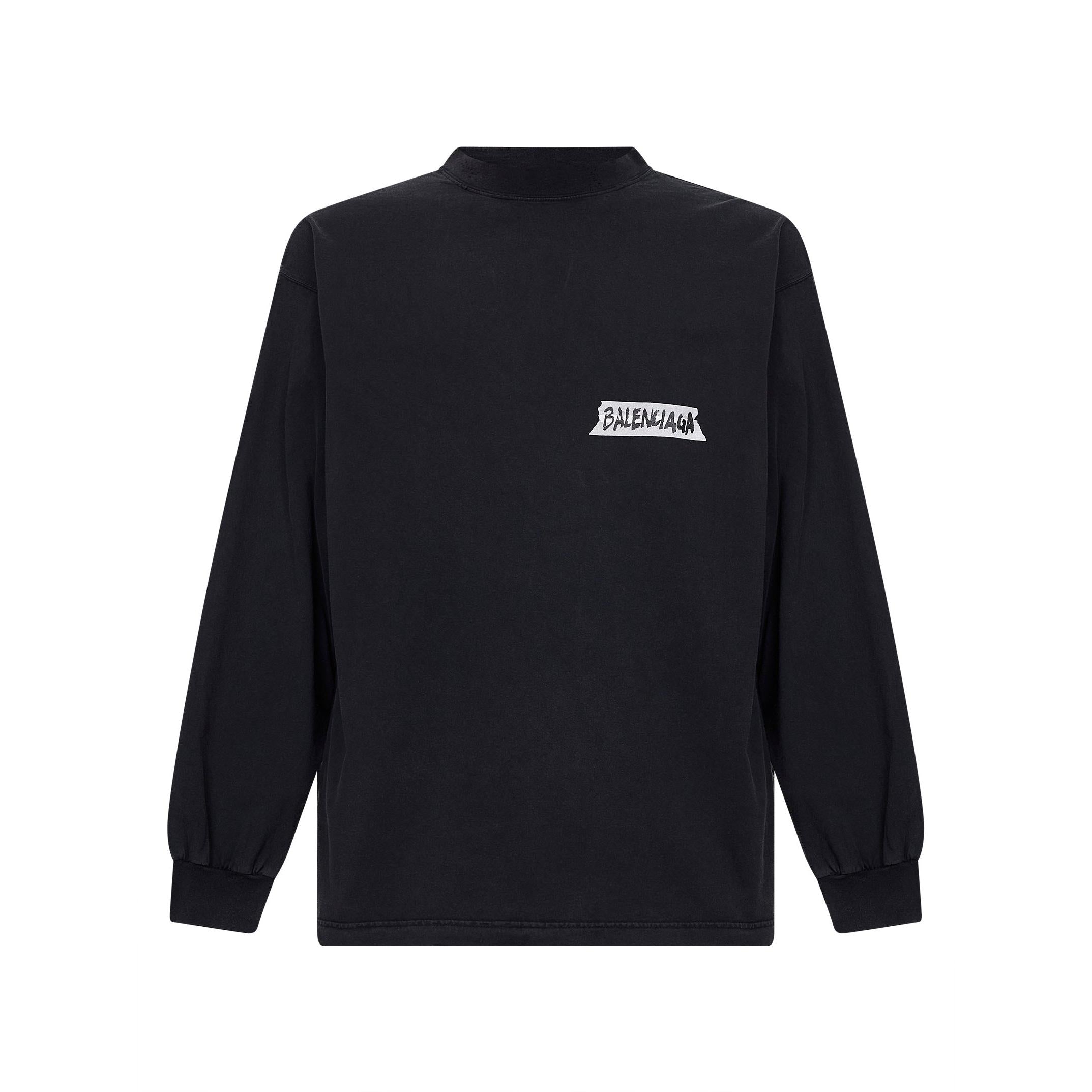 Balenciaga Long Sleeve Masking Tape T-Shirt
