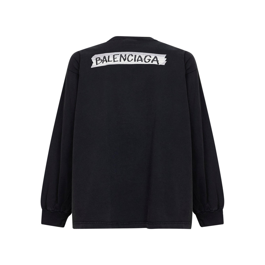 Balenciaga Long Sleeve Masking Tape T-Shirt