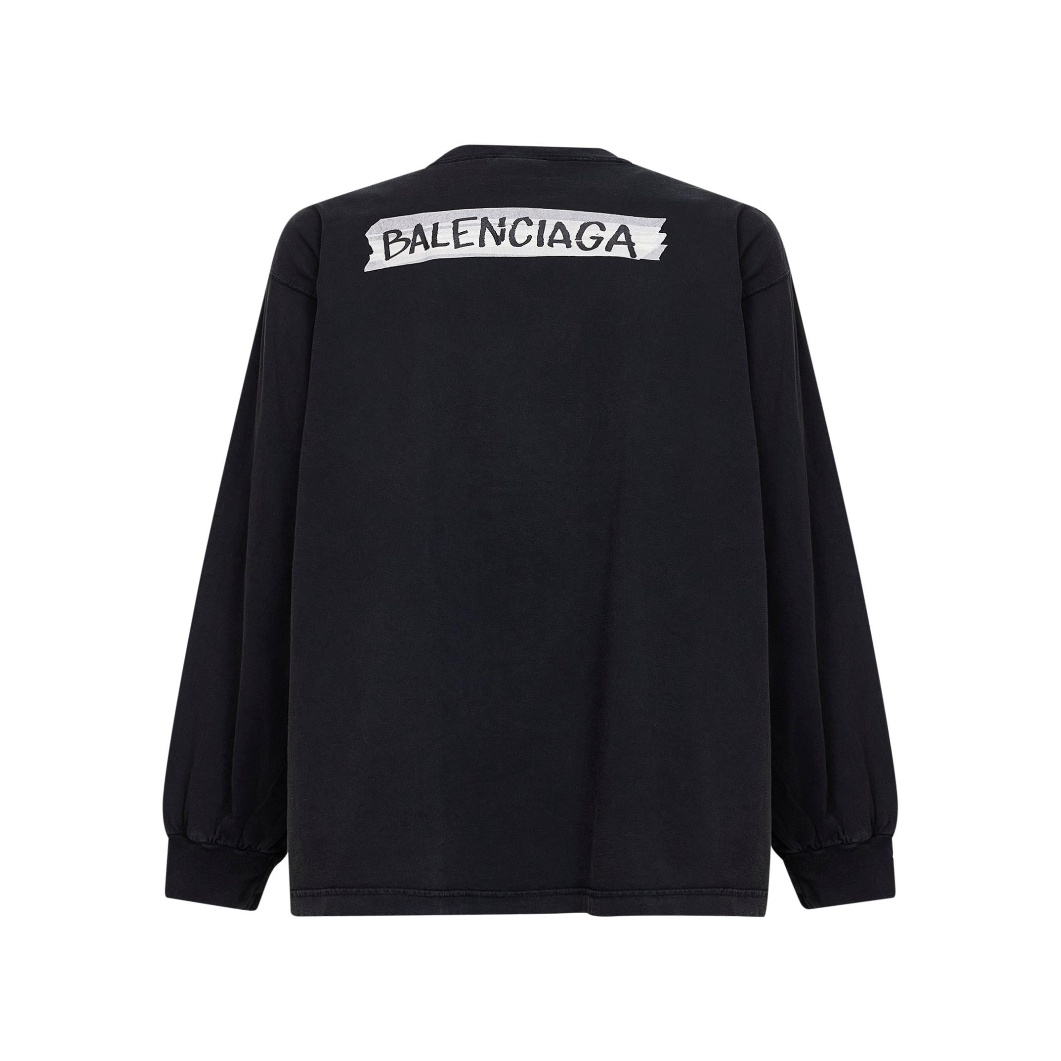 Balenciaga Long Sleeve Masking Tape T-Shirt
