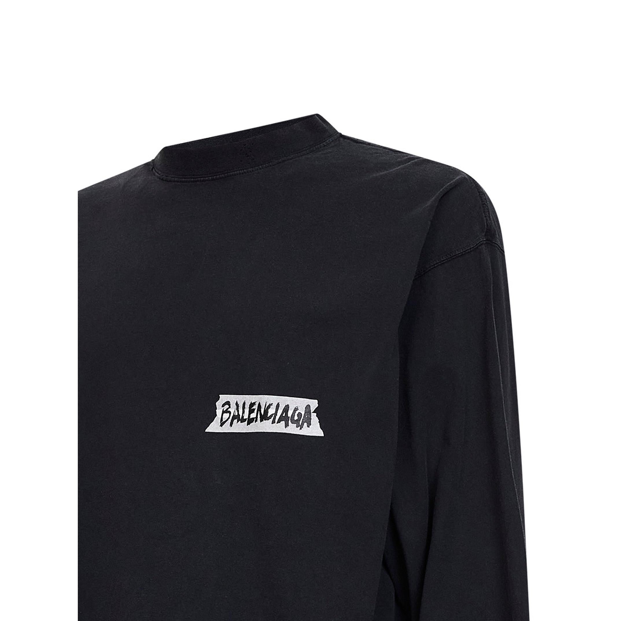 Balenciaga Long Sleeve Masking Tape T-Shirt