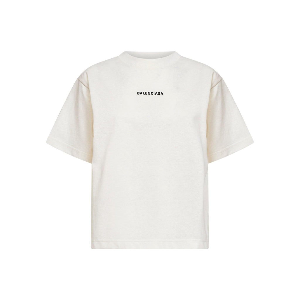 Balenciaga Ivory Crewneck T-Shirt