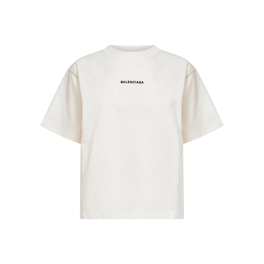 Balenciaga Ivory Crewneck T-Shirt