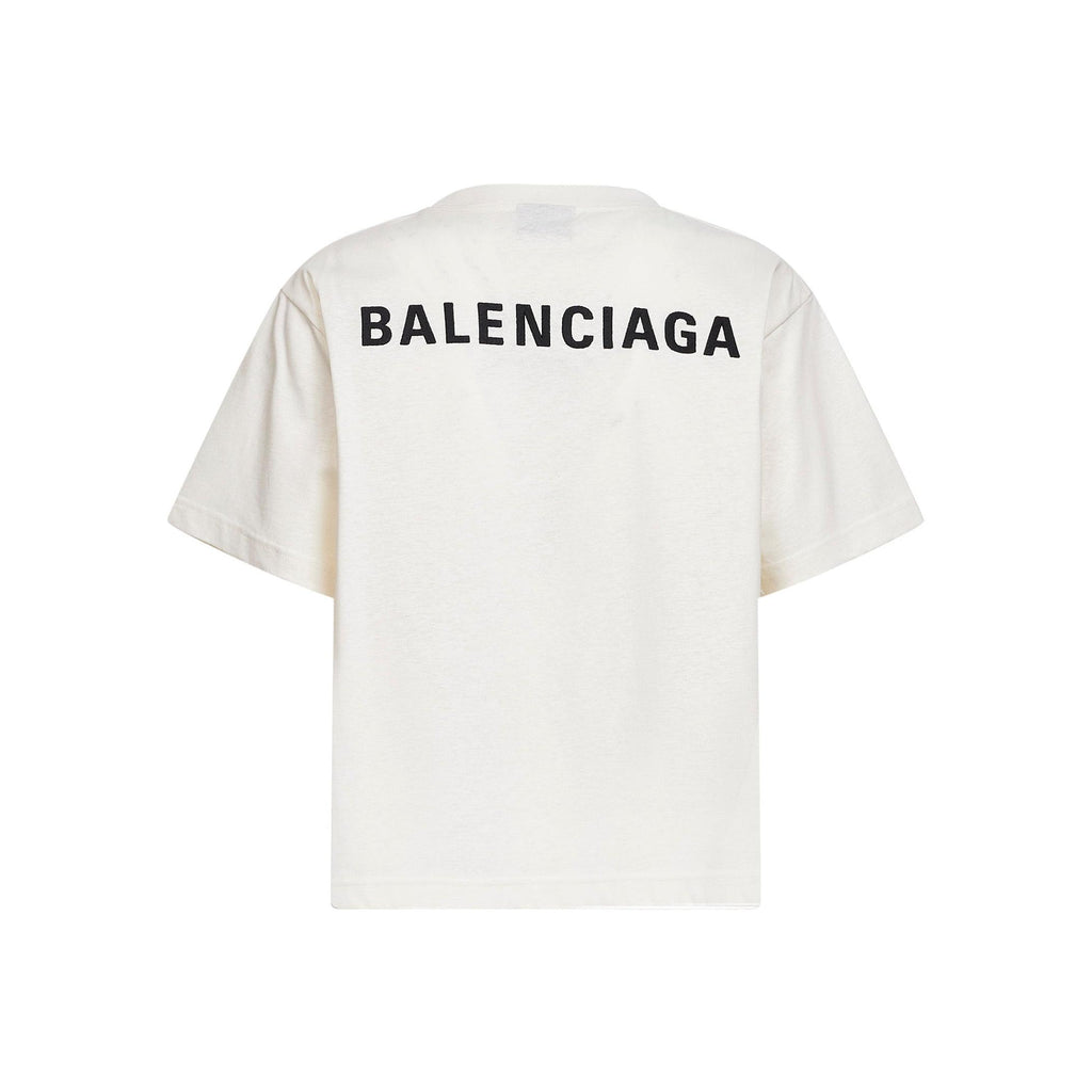 Balenciaga Ivory Crewneck T-Shirt
