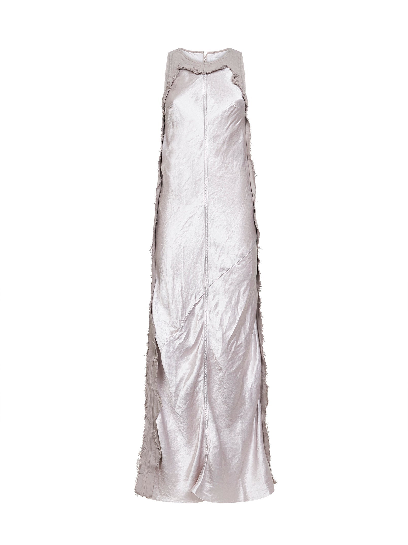 Long Dress Toto Cotton Satin Grey
