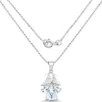 1.75 Carat Genuine Aquamarine .925 Sterling Silver Pendant
