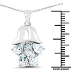 1.75 Carat Genuine Aquamarine .925 Sterling Silver Pendant