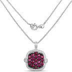 1.43 Carat Genuine Ruby .925 Sterling Silver Pendant