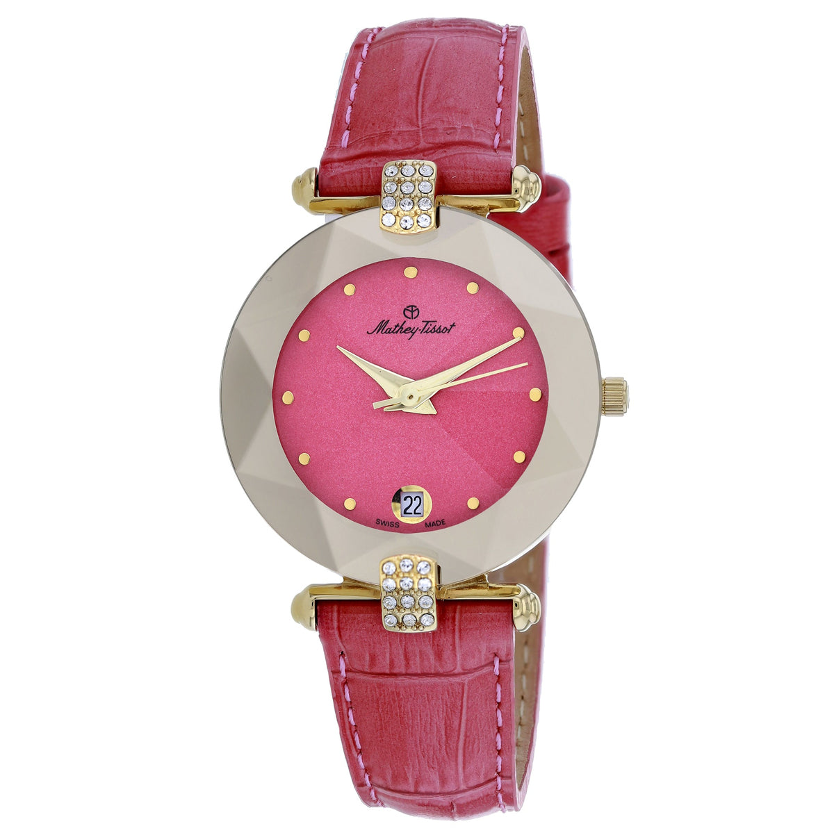 Mathey Tissot Women's Pyramide Pink Dial Watch - P317M