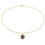 3.02 Carat Genuine Blue Sapphire .925 Sterling Silver Pendant