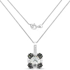 2.72 ct. Genuine Multi Stones .925 Sterling Silver Pendant