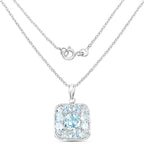 10.05 Carat Genuine Blue Topaz .925 Sterling Silver Pendant