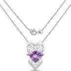 5.80 Carat Genuine Amethyst .925 Sterling Silver Pendant
