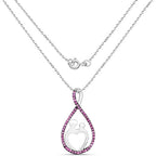 0.50 Carat Created Ruby .925 Sterling Silver Pendant