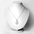 0.50 Carat Created Ruby .925 Sterling Silver Pendant