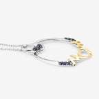 0.18 Carat Genuine Blue Sapphire .925 Sterling Silver Pendant
