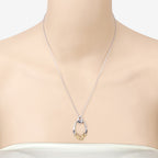 0.18 Carat Genuine Blue Sapphire .925 Sterling Silver Pendant