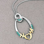 0.15 Carat Genuine Emerald .925 Sterling Silver Pendant