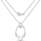 0.14 Carat Genuine White Diamond .925 Sterling Silver Pendant